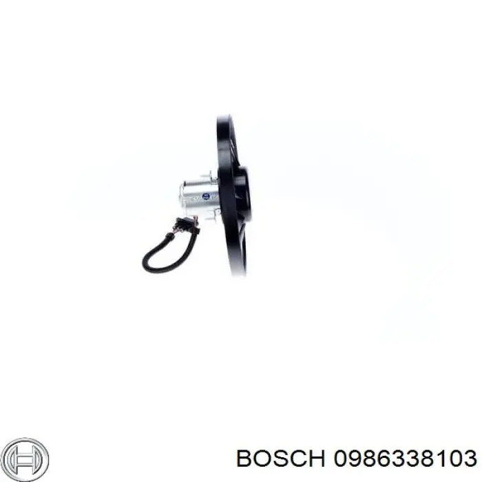 0986338103 Bosch ventilador (rodete +motor refrigeración del motor con electromotor completo)