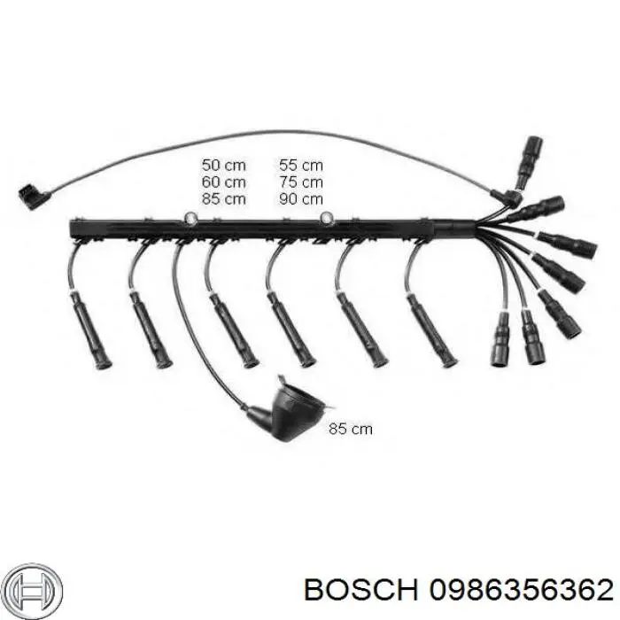 0986356362 Bosch juego de cables de encendido