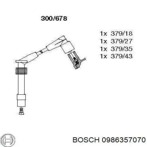 0986357070 Bosch juego de cables de encendido