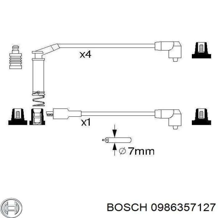 0 986 357 127 Bosch juego de cables de encendido