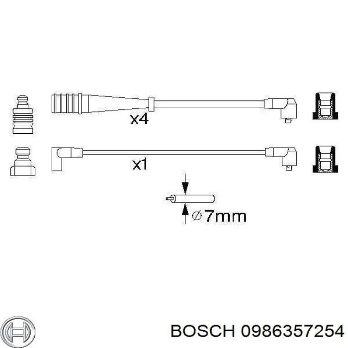 0 986 357 254 Bosch juego de cables de encendido