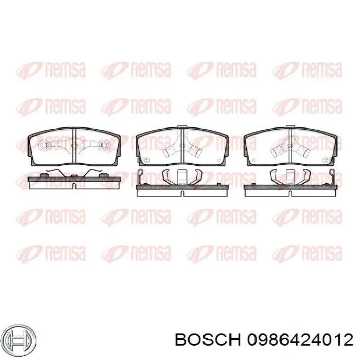 0986424012 Bosch pastillas de freno delanteras