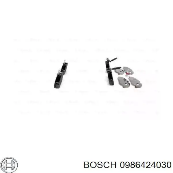 0 986 424 030 Bosch pastillas de freno delanteras