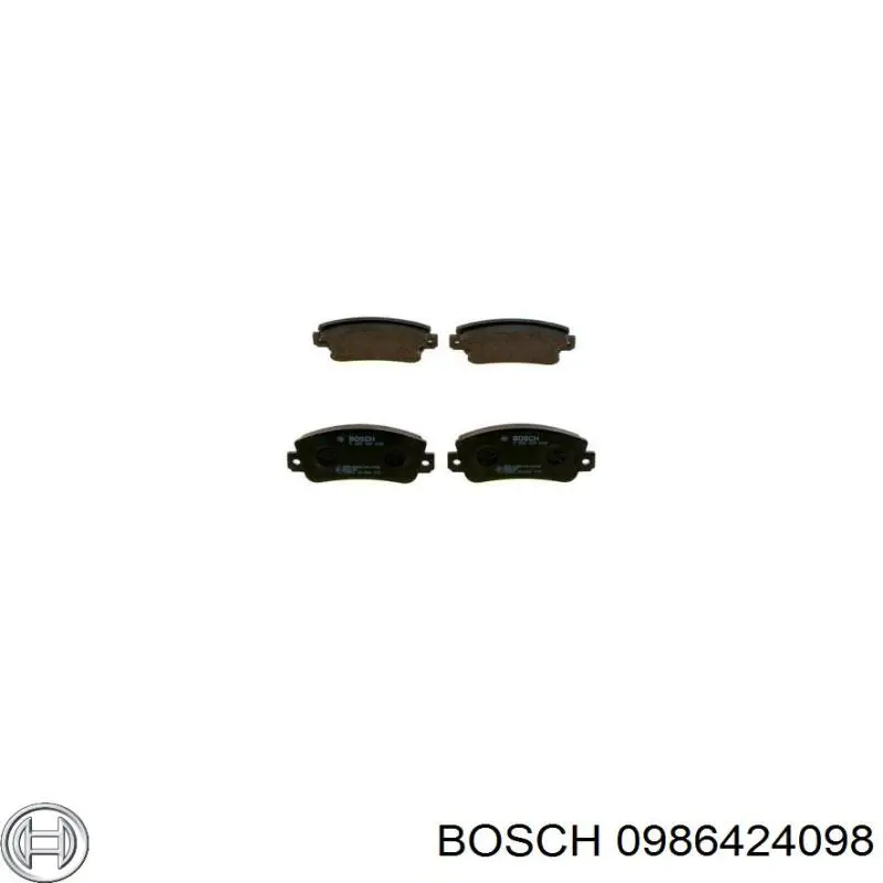 0986424098 Bosch pastillas de freno delanteras