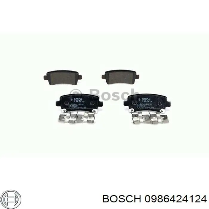 0986424124 Bosch pastillas de freno traseras