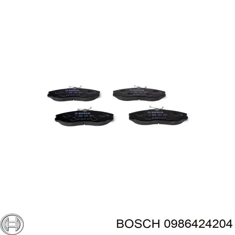 0986424204 Bosch pastillas de freno delanteras