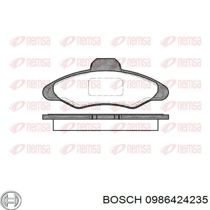 0986424235 Bosch pastillas de freno traseras