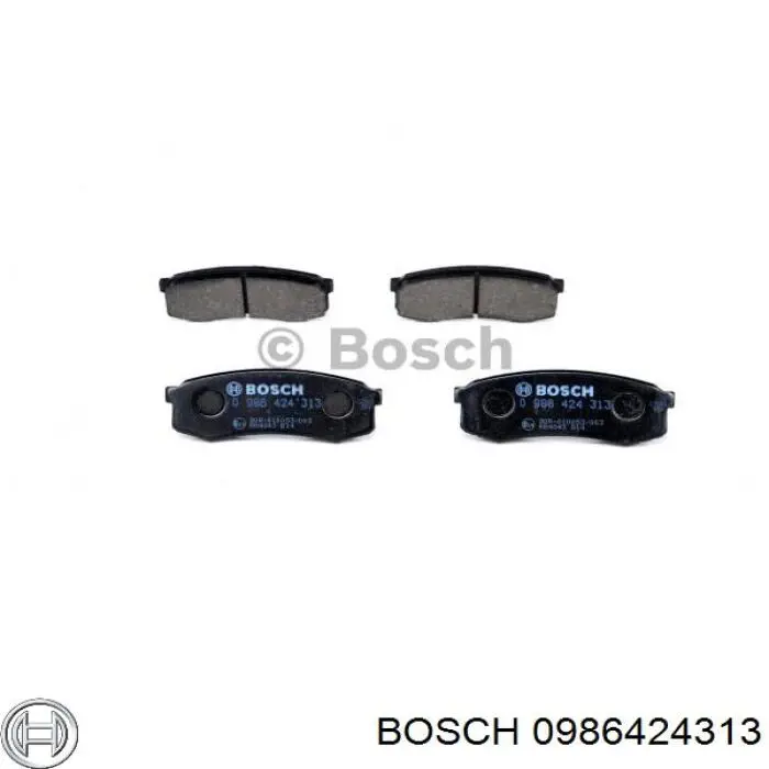 0986424313 Bosch pastillas de freno traseras