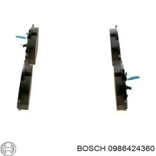 0986424360 Bosch pastillas de freno delanteras