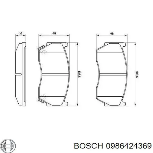 0986424369 Bosch pastillas de freno delanteras