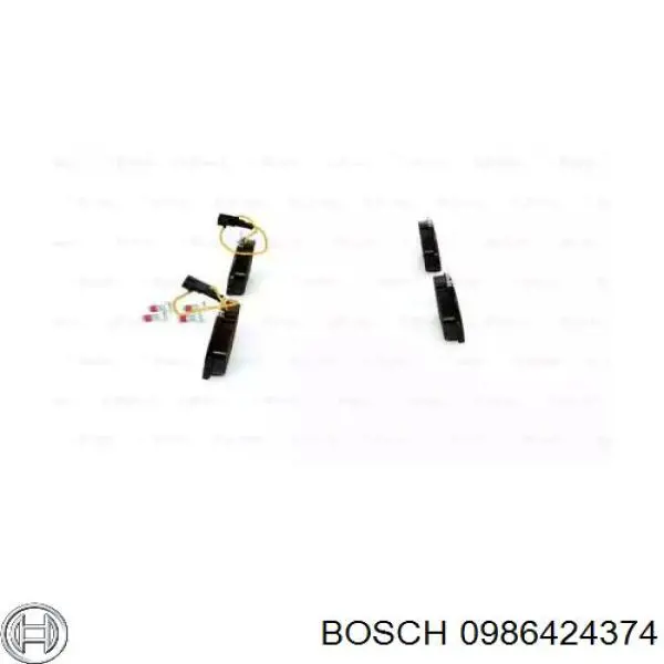 0 986 424 374 Bosch pastillas de freno delanteras