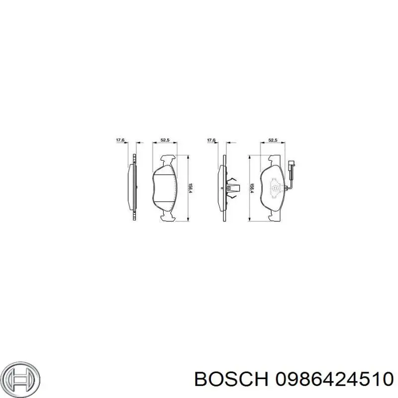 0986424510 Bosch pastillas de freno delanteras