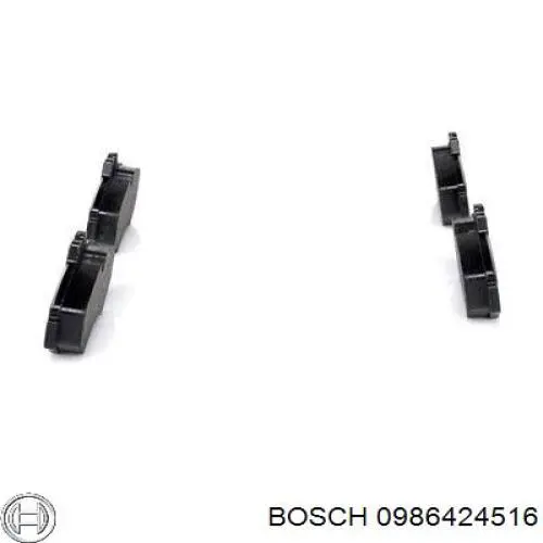 0986424516 Bosch pastillas de freno traseras