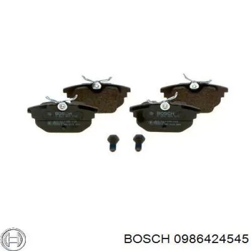 0 986 424 545 Bosch pastillas de freno traseras