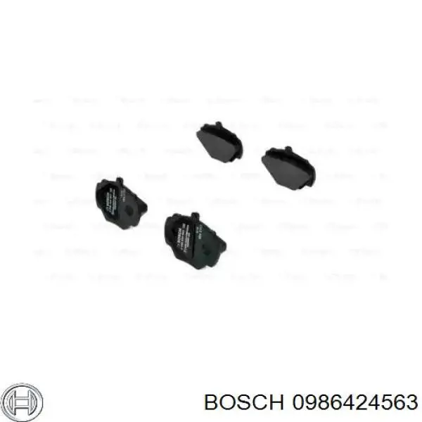 0 986 424 563 Bosch pastillas de freno traseras