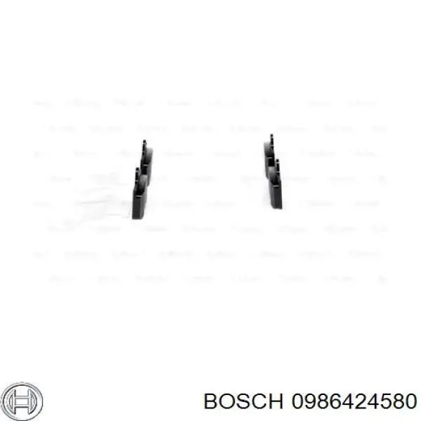 0986424580 Bosch pastillas de freno traseras