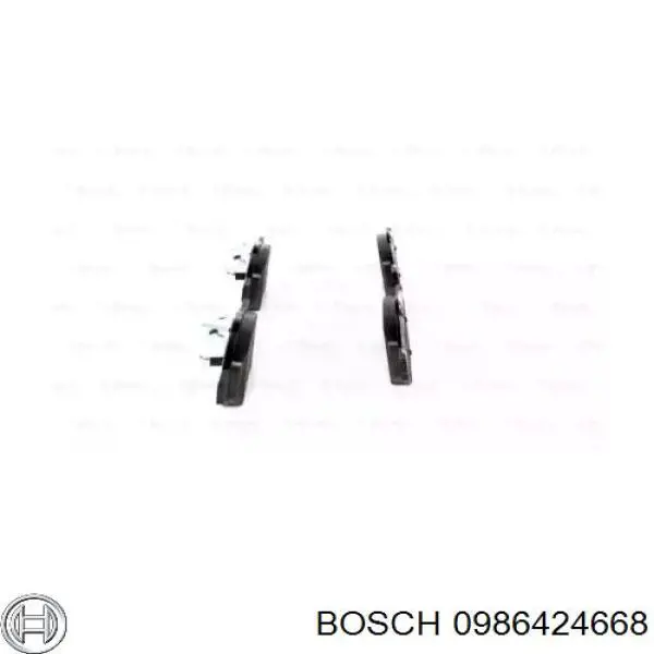 0986424668 Bosch pastillas de freno delanteras