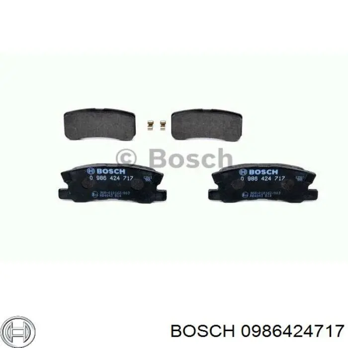 0986424717 Bosch pastillas de freno traseras