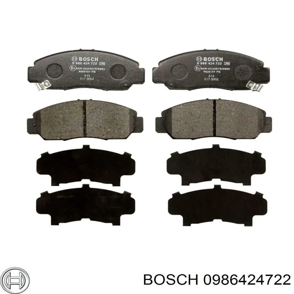 0986424722 Bosch pastillas de freno delanteras