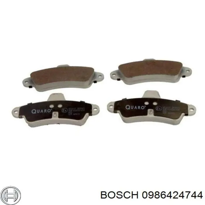 0986424744 Bosch pastillas de freno traseras