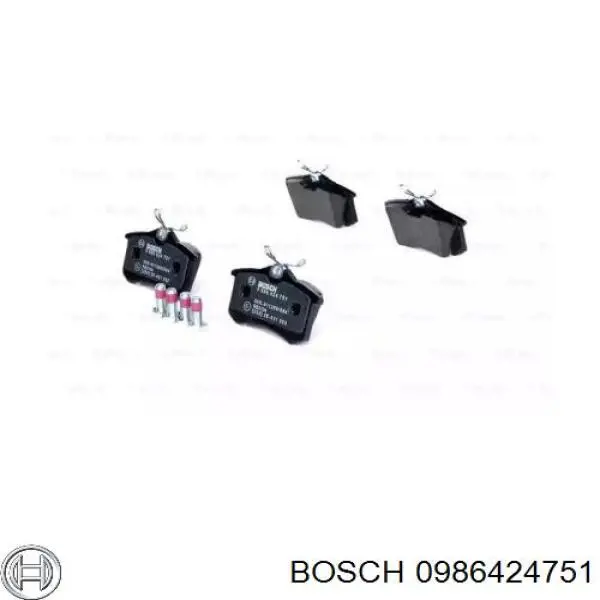 0986424751 Bosch pastillas de freno traseras