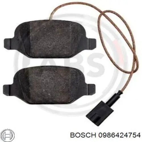 0986424754 Bosch pastillas de freno traseras