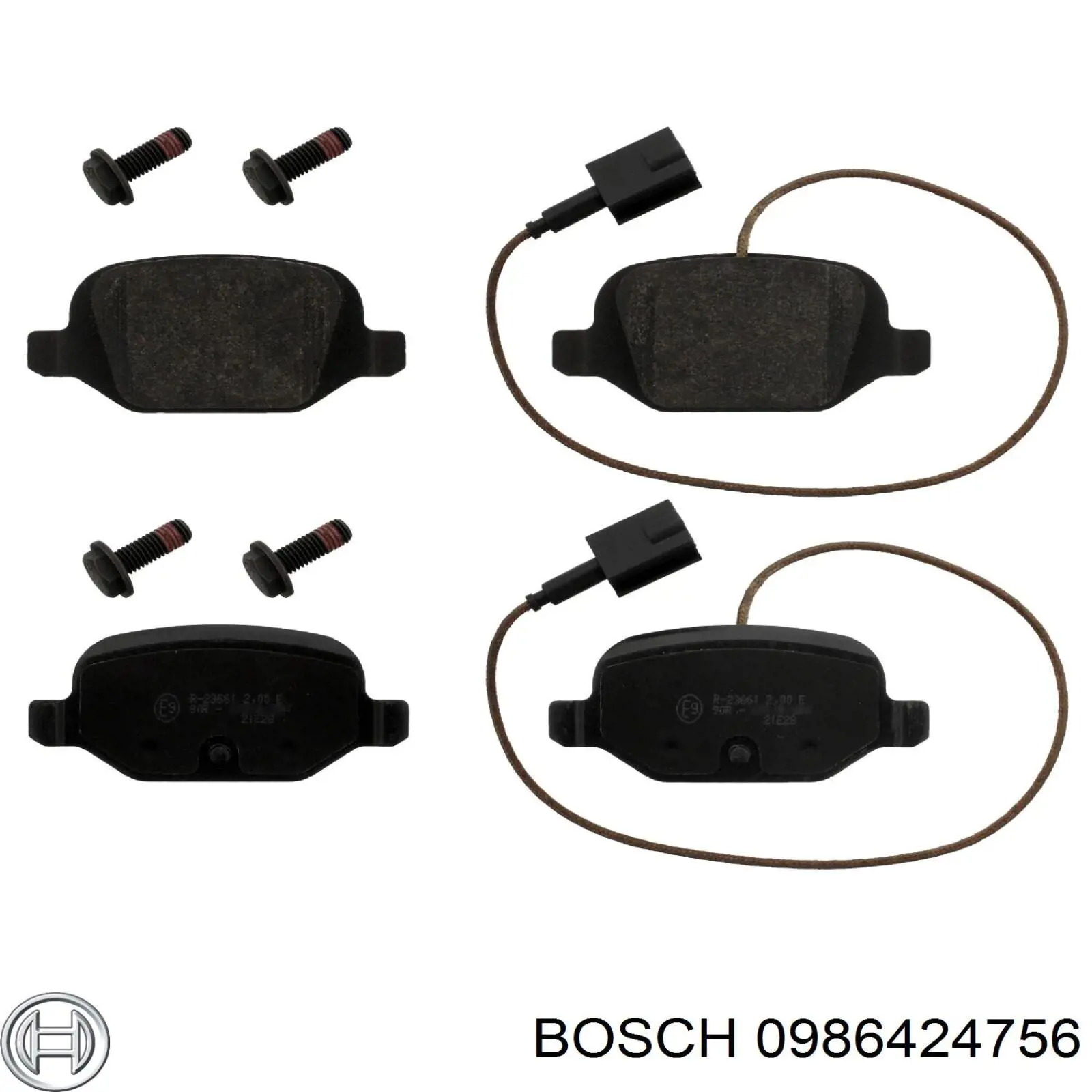 0986424756 Bosch pastillas de freno traseras