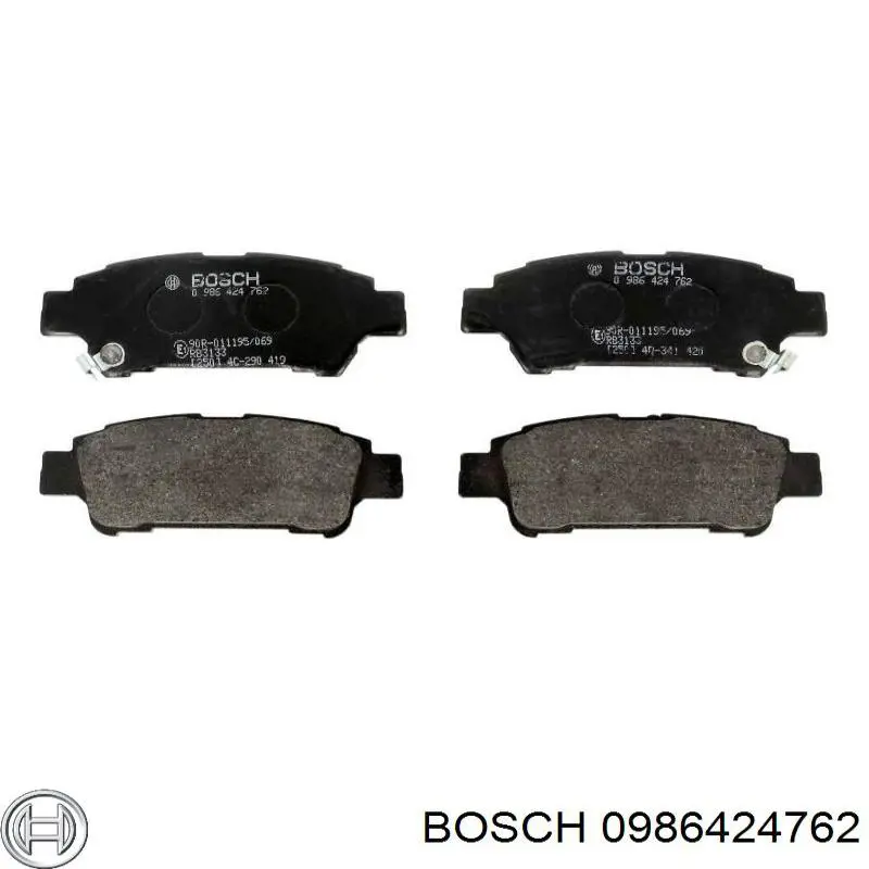 0986424762 Bosch pastillas de freno traseras