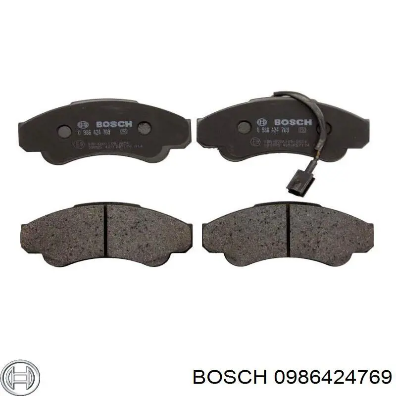 0 986 424 769 Bosch pastillas de freno delanteras