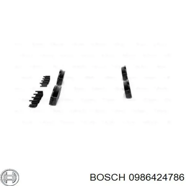 0 986 424 786 Bosch pastillas de freno delanteras