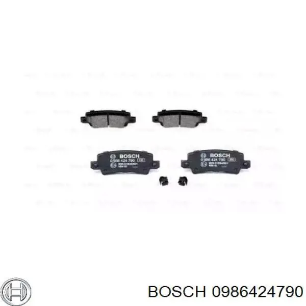 0986424790 Bosch pastillas de freno traseras