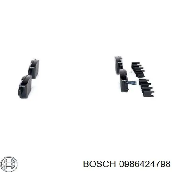 0986424798 Bosch pastillas de freno traseras