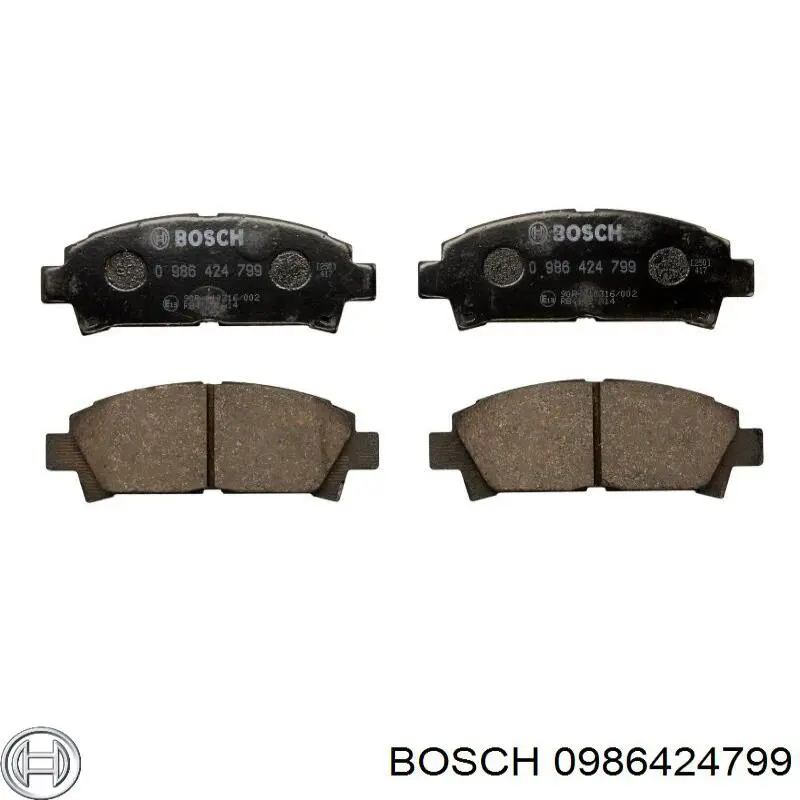 0986424799 Bosch pastillas de freno delanteras