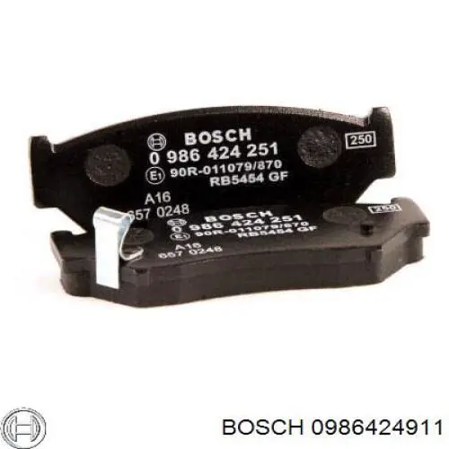 0986424911 Bosch pastillas de freno traseras