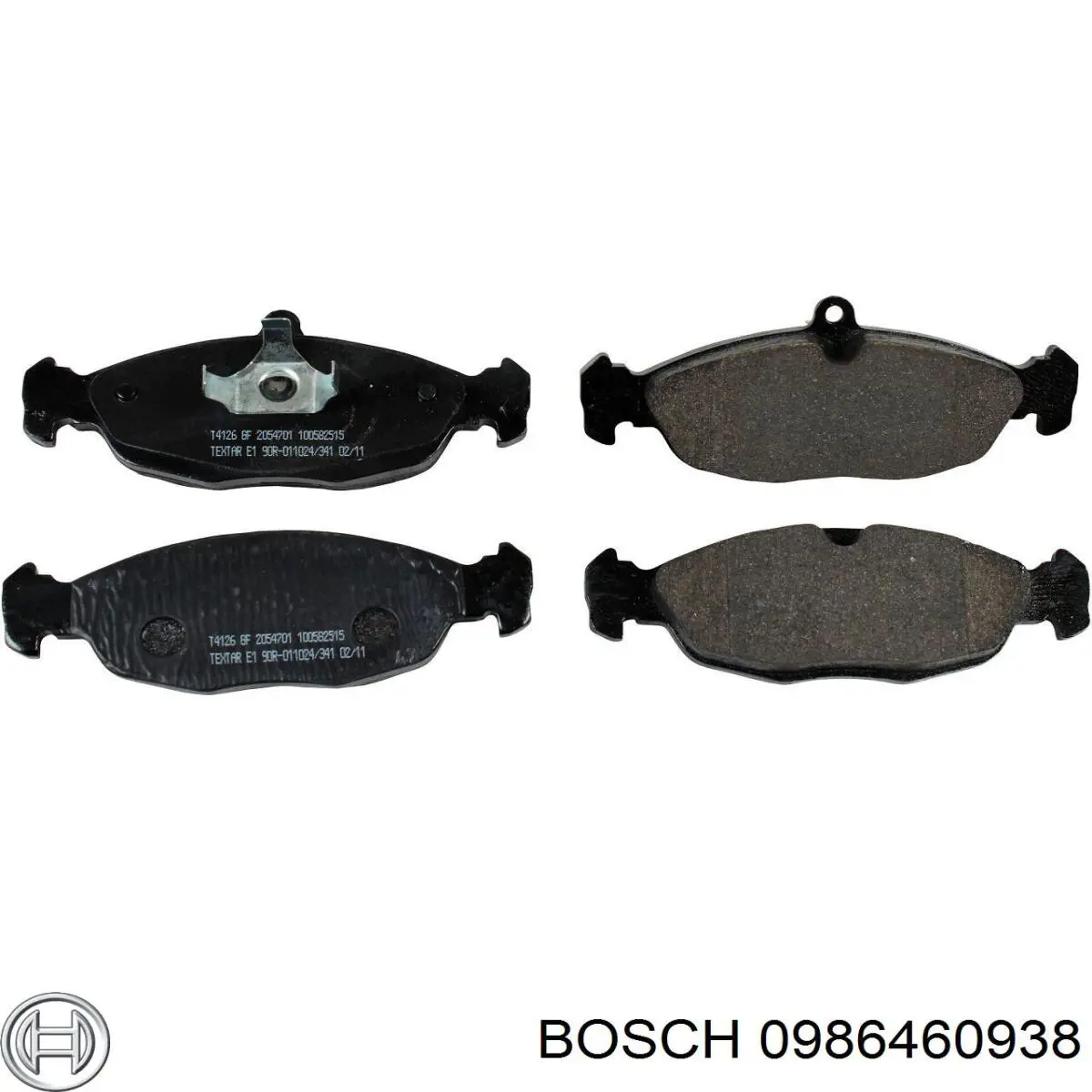 0986460938 Bosch pastillas de freno delanteras