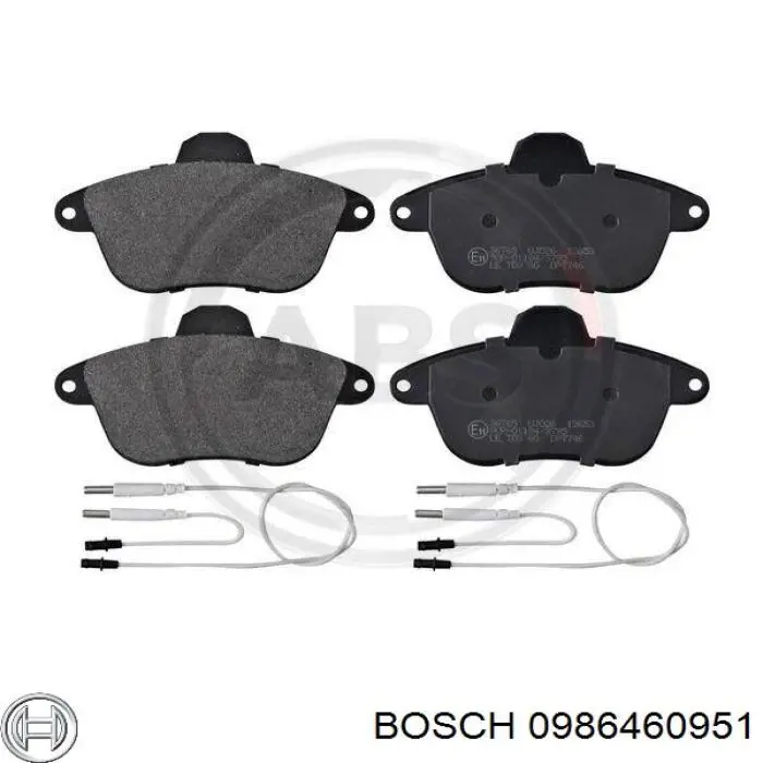 0986460951 Bosch pastillas de freno delanteras