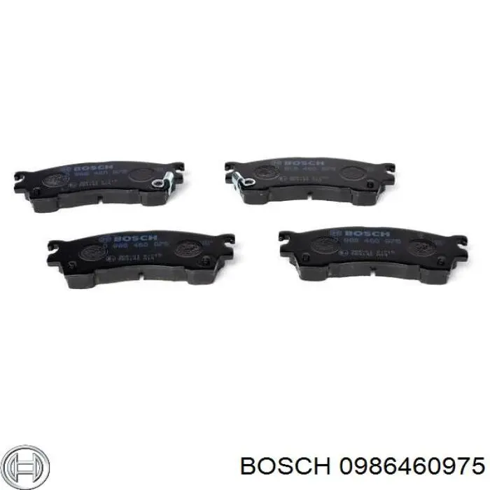 0 986 460 975 Bosch pastillas de freno delanteras