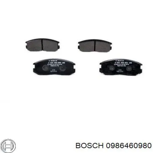 0986460980 Bosch pastillas de freno delanteras