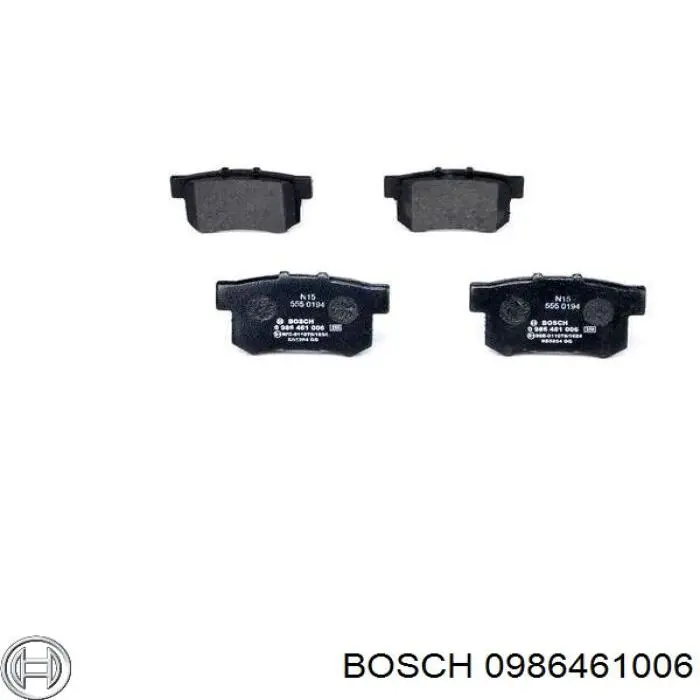 0986461006 Bosch pastillas de freno traseras