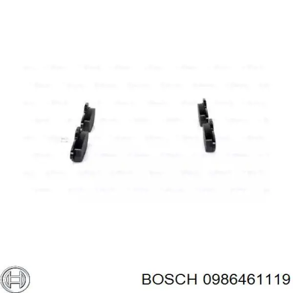 0 986 461 119 Bosch pastillas de freno delanteras