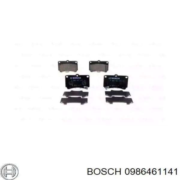 0 986 461 141 Bosch pastillas de freno delanteras