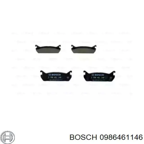 0986461146 Bosch pastillas de freno traseras