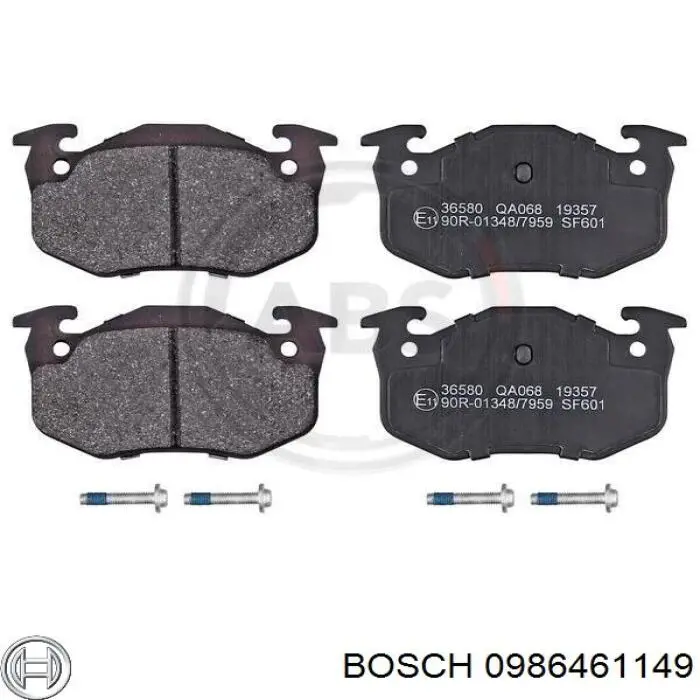 0986461149 Bosch pastillas de freno traseras