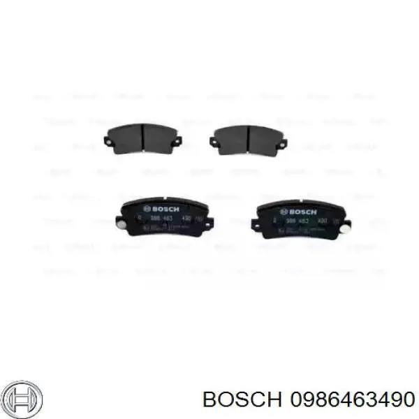 0986463490 Bosch pastillas de freno traseras