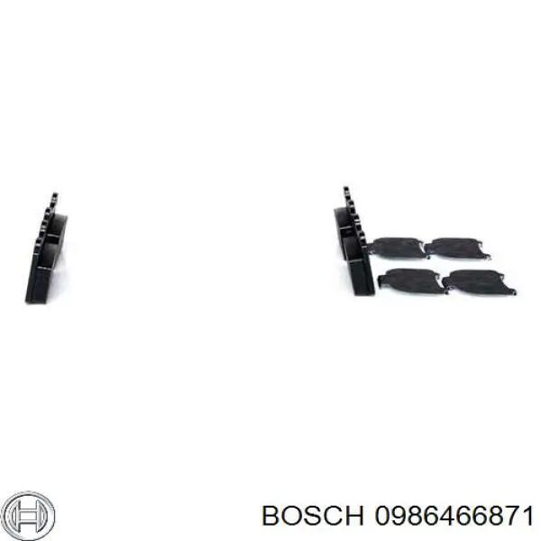 0986466871 Bosch pastillas de freno traseras