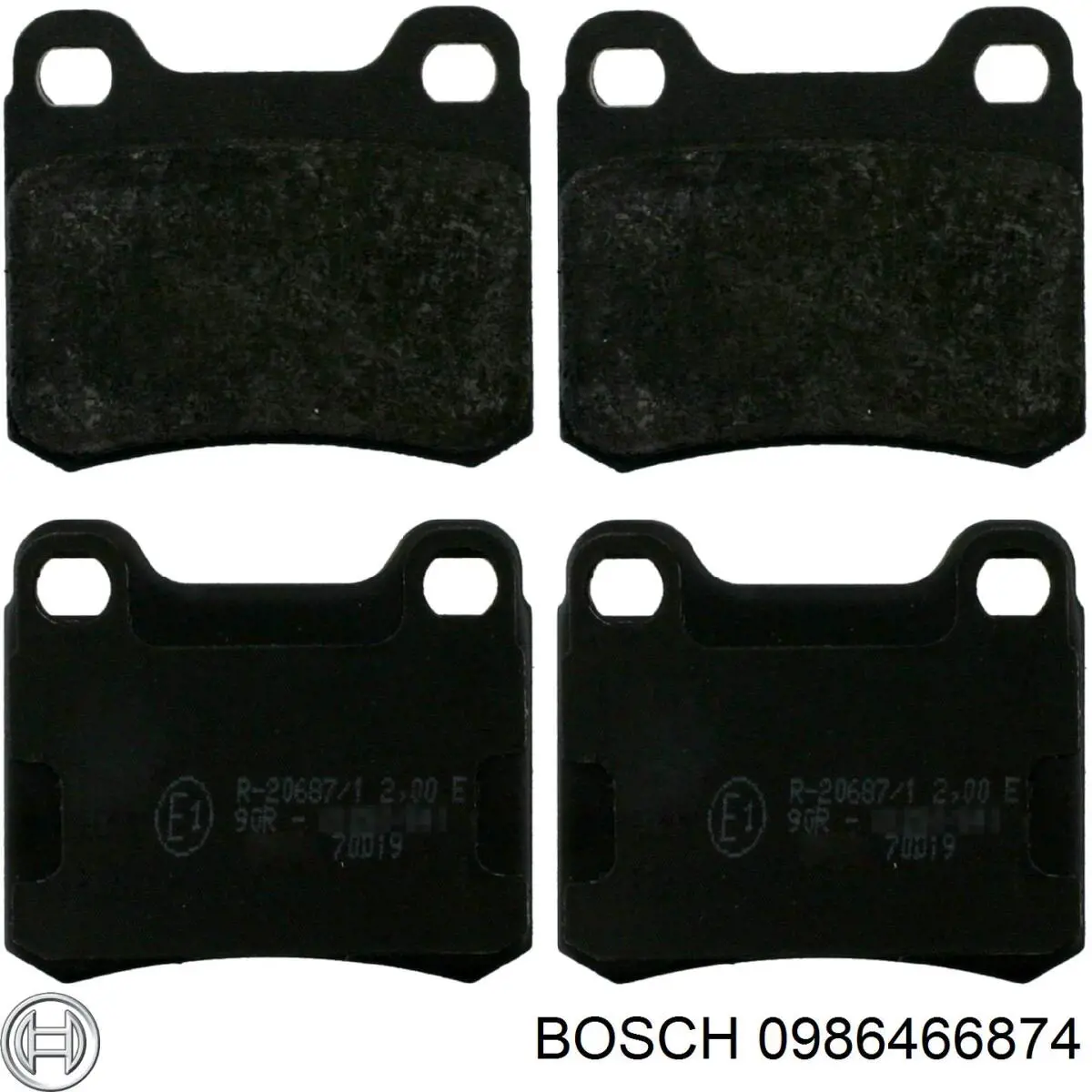 0986466874 Bosch pastillas de freno traseras