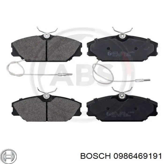 0 986 469 191 Bosch pastillas de freno delanteras