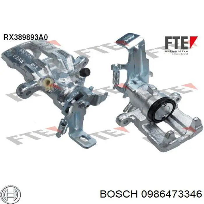 0 986 473 346 Bosch pinza de freno trasera izquierda