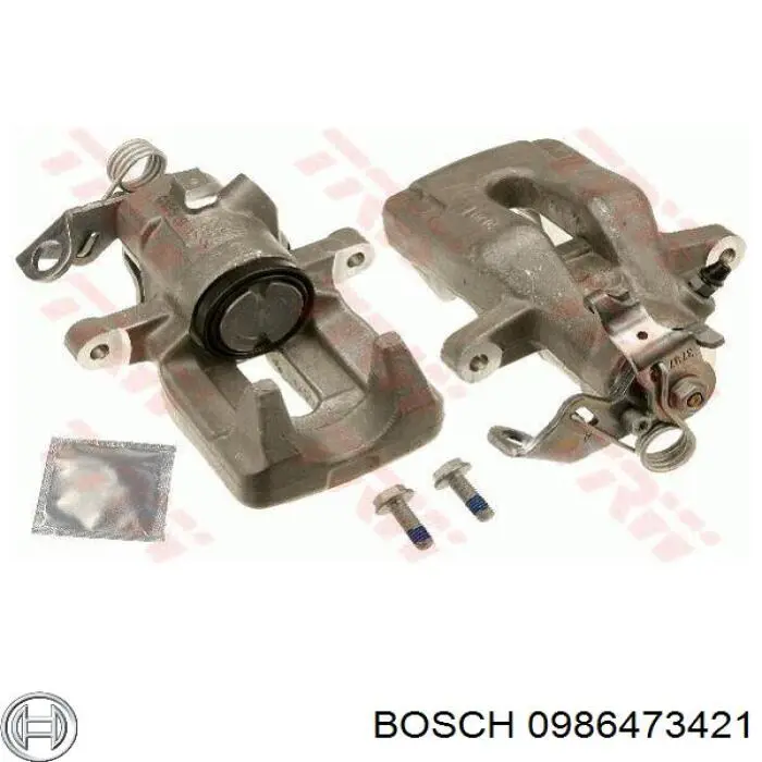 0 986 473 421 Bosch pinza de freno trasera izquierda