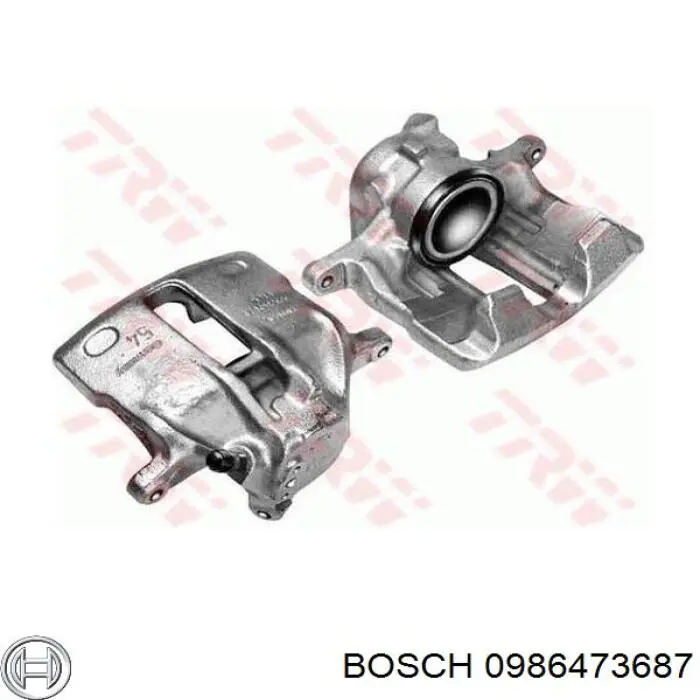 0986473687 Bosch pinza de freno delantera izquierda